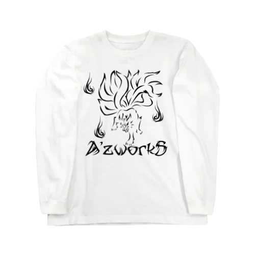 九尾之狐(黒プリント) Long Sleeve T-Shirt