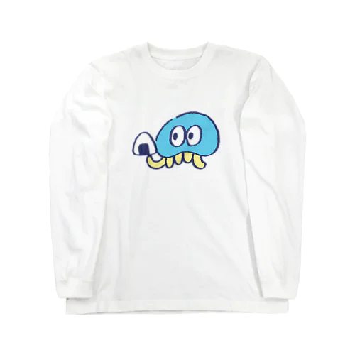 おにぎりを持つくらげ Long Sleeve T-Shirt