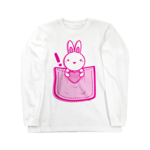 Rabbit_in_the_Pocket ロングスリーブTシャツ