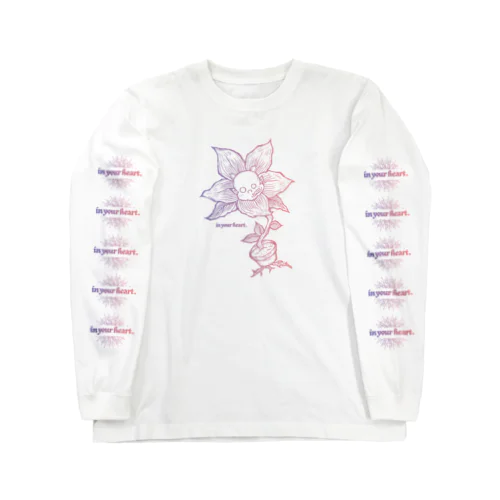 "in your heart."ロングスリーブT(パープルピンク) ロングスリーブTシャツ