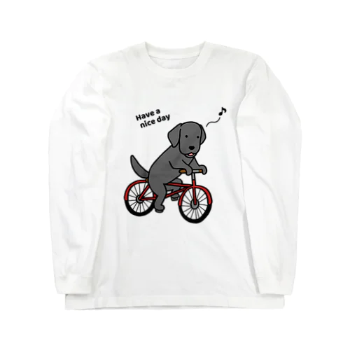 bicycleラブ 黒（両面） Long Sleeve T-Shirt