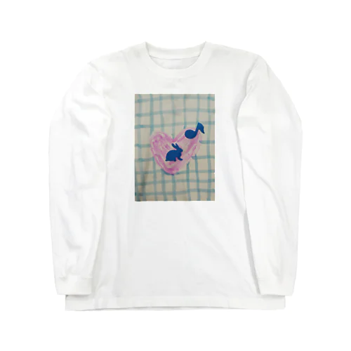 兎とチェック Long Sleeve T-Shirt