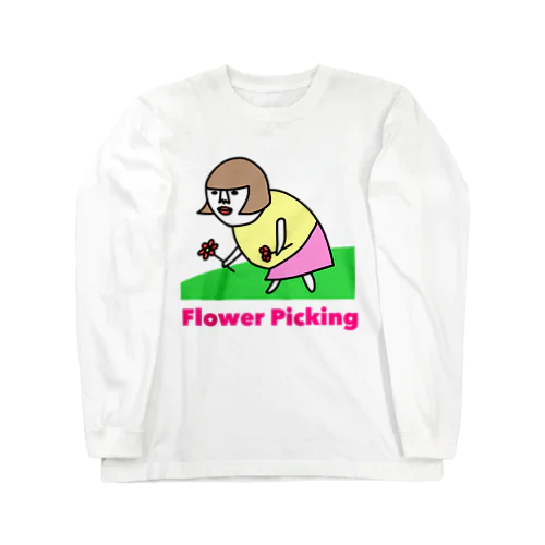 Flower Picking ロングスリーブTシャツ