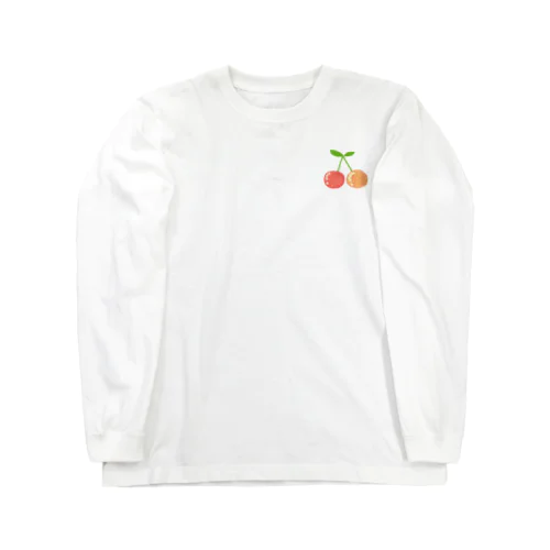 Cherry元気が出るカラー(赤＆橙) Long Sleeve T-Shirt