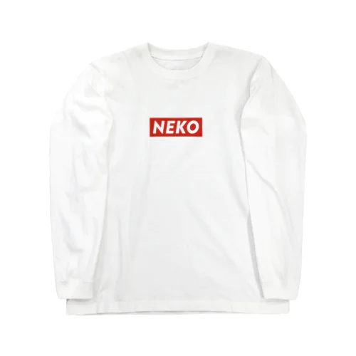 NEKO STORE ボックスロゴ 赤 ロングスリーブTシャツ