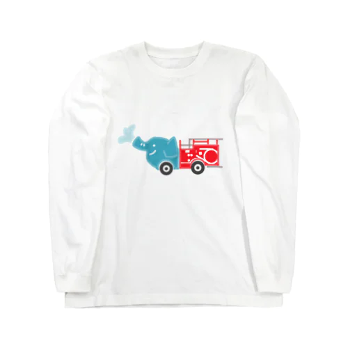 ゾウの消防車 Long Sleeve T-Shirt