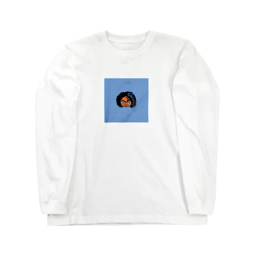 グローバル顔~青~ Long Sleeve T-Shirt