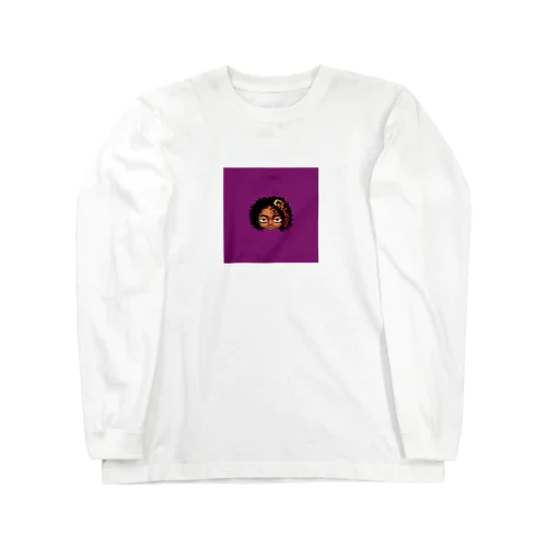 グローバル顔~紫~ Long Sleeve T-Shirt