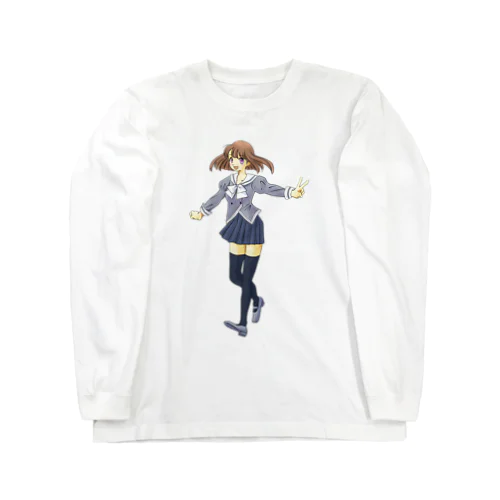 セーラー服の女の子 ロングスリーブTシャツ