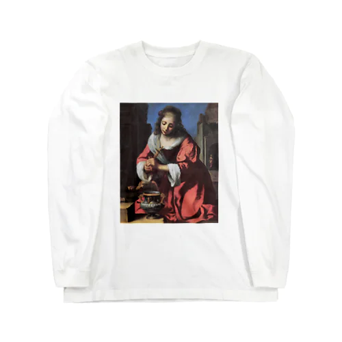 聖プラクセディス / フェルメール(Saint Praxedis 1655) ロングスリーブTシャツ