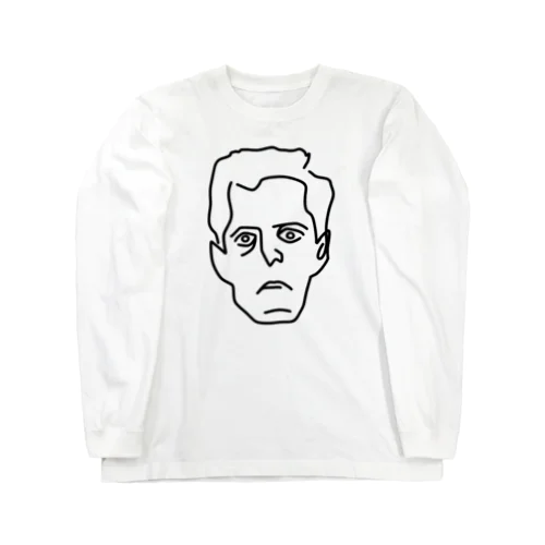 ウィトゲンシュタイン Wittgenstein イラスト 哲学者 偉人アート Long Sleeve T-Shirt