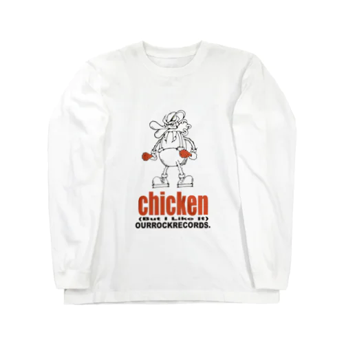 ourrockrecords@chicken ロングスリーブTシャツ