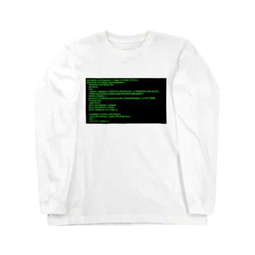 緑と黒のHTML Long Sleeve T-Shirt