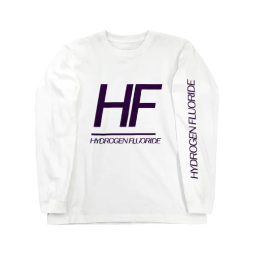 HF_Hydrogen Fluoride  ロングスリーブTシャツ