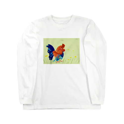 アメコミ風×ニワトリ Long Sleeve T-Shirt