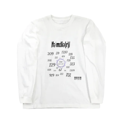 2&/fəˈmɪliə(r)/ ロングスリーブTシャツ