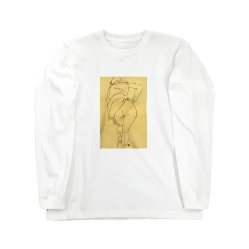 エゴン・シーレ / 1918 /Semi Nude, Back View / Egon Schiele Long Sleeve T-Shirt