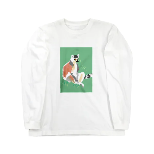 アメコミ風×ワオキツネザル Long Sleeve T-Shirt