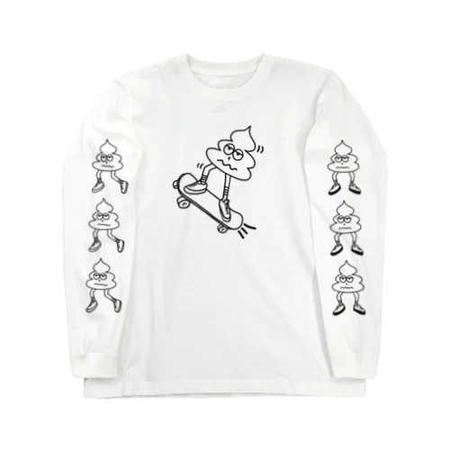 う○こスケーターがオーリー Long Sleeve T-Shirt