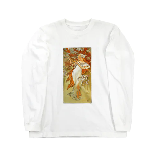 ミュシャ / 1896 / Spring / Alphonse Mucha ロングスリーブTシャツ