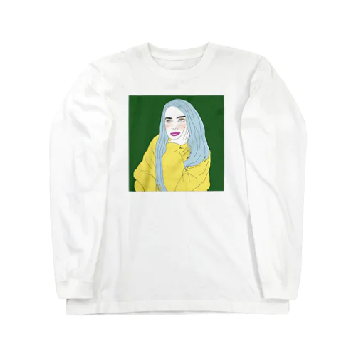 Blue Hair Girl Long Sleeve T-Shirt