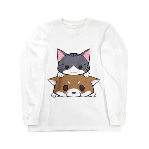 しばねこ（胡麻柴） ロングスリーブTシャツ