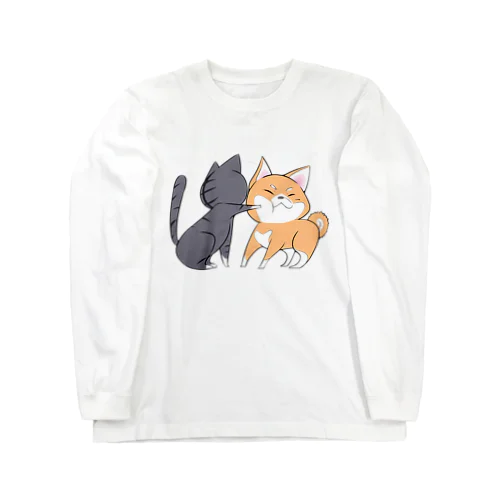 しばねこネコパンチ ロングスリーブTシャツ