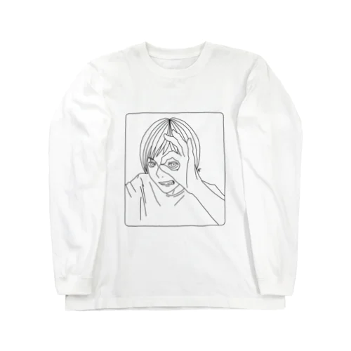 のぞきみ（黒） Long Sleeve T-Shirt