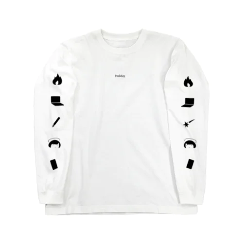 休日white Long Sleeve T-Shirt