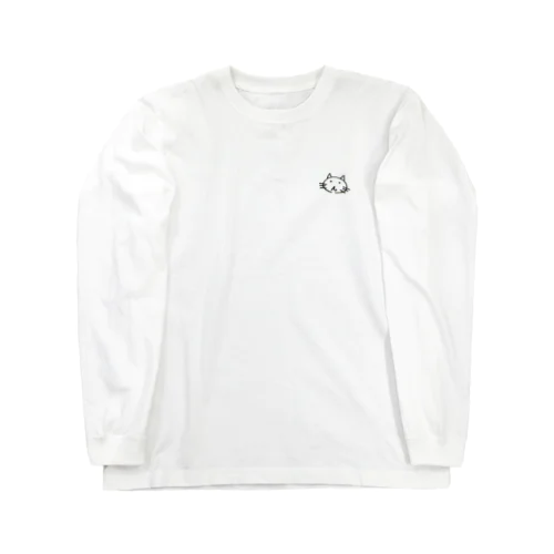 虚無顔のねこ Long Sleeve T-Shirt