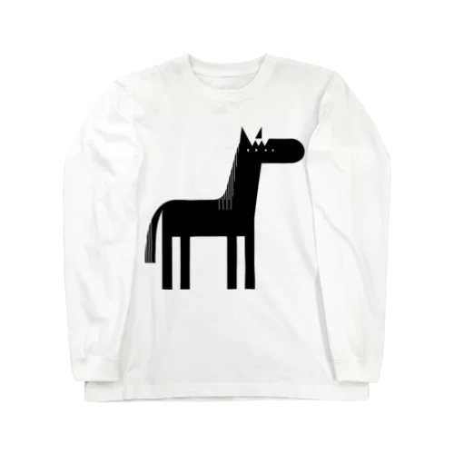 ANIMALシリーズ　うま Long Sleeve T-Shirt