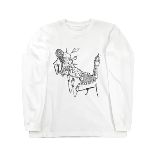 ドリーム顎ちゃん(しろ) Long Sleeve T-Shirt