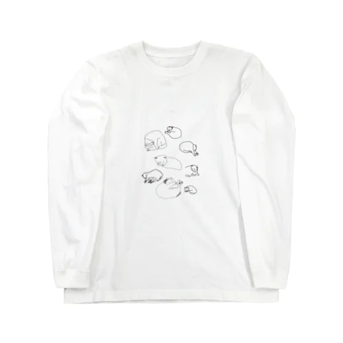 眠るたくさんのにゃーちゃん Long Sleeve T-Shirt