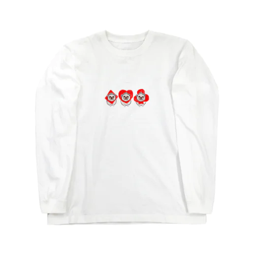 トランプの被り物ハリネズミ Long Sleeve T-Shirt