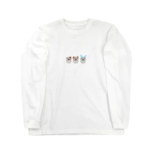 アニマル被り物ハリネズミ Long Sleeve T-Shirt