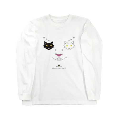 白黒猫ニヤリ2015 ロングスリーブTシャツ