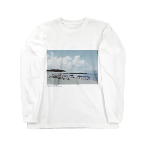 beautiful beach ロングスリーブTシャツ