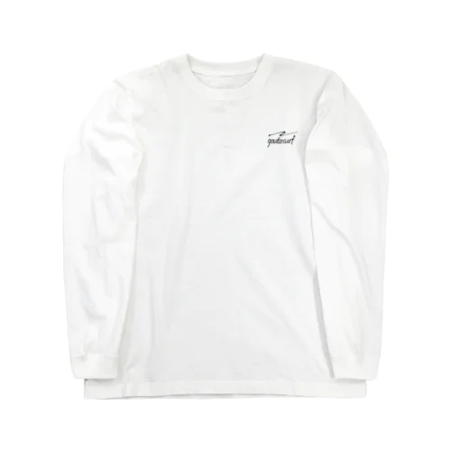 “goutosurf” logo simple white ロングスリーブTシャツ