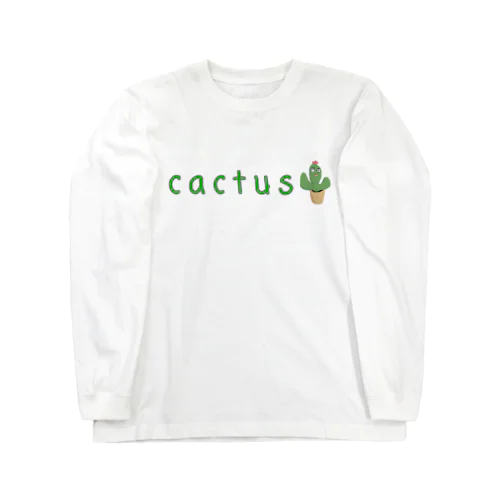 サボテンのcactusくん。ロングTシャツ ロングスリーブTシャツ