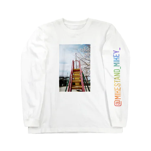 マイクスタンドのマイキー　≪滑り台で花見≫ Long Sleeve T-Shirt