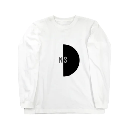 N極S極 モノトーン ×円 ［font:O.sans inline］ Long Sleeve T-Shirt