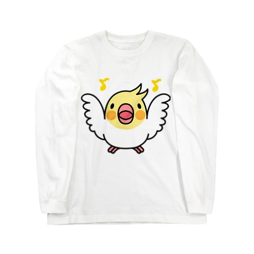 まるまるオカメインコ【まめるりはことり】 Long Sleeve T-Shirt