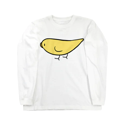 とことこセキセイインコルチノーちゃん【まめるりはことり】 Long Sleeve T-Shirt