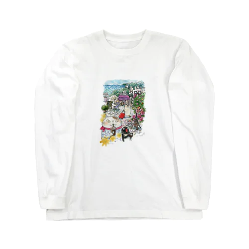 猫とペンギンと旅気分 Long Sleeve T-Shirt