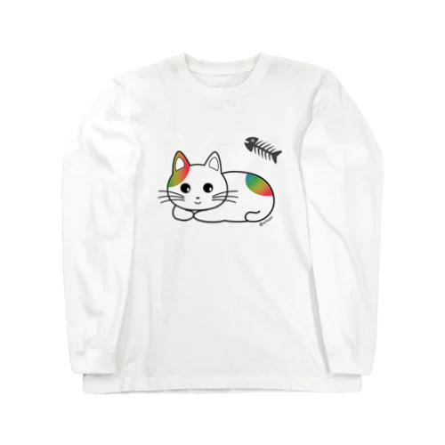 詩愛（しおん）猫コラボ商品 （レインボー） ロングスリーブTシャツ