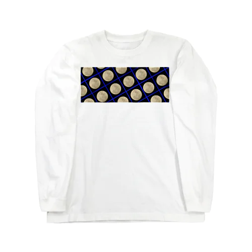 満月_青_左120 Long Sleeve T-Shirt