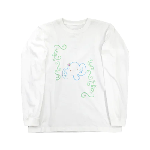 ぱおちゃん長そで(お花おすましロココ) Long Sleeve T-Shirt