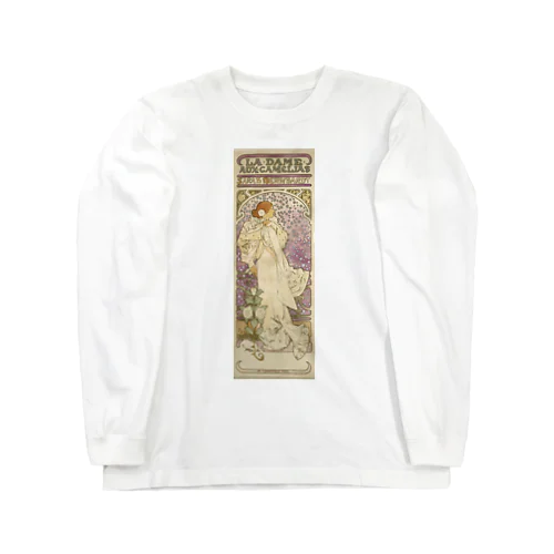 「LA. DAME. / AUX. CAMELIAS / SARAH BERNHARDT」  Mucha, Alphonse／Paris Musées ロングスリーブTシャツ