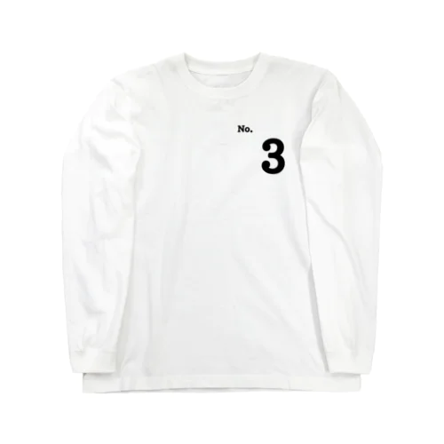 No.3 黒文字 Long Sleeve T-Shirt