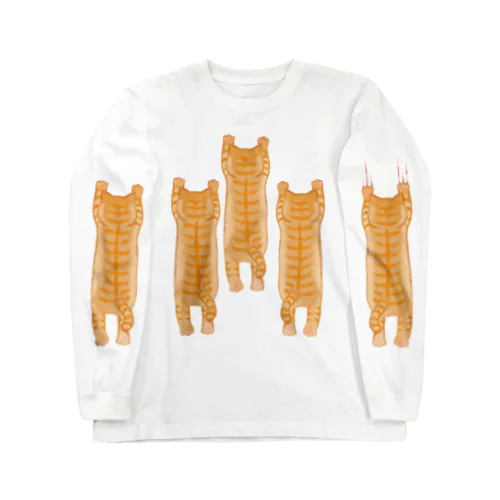 茶トラまみれ　猫まみれ Long Sleeve T-Shirt